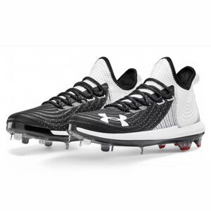 Under Armour Harper 4 Low St Metal Baseball Cleats Mens Size 15 Black/White NEW